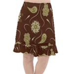 Floral pattern paisley style  Fishtail Chiffon Skirt