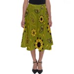 Floral pattern paisley style  Perfect Length Midi Skirt