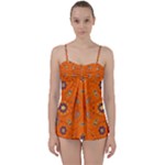 Floral pattern paisley style  Babydoll Tankini Set