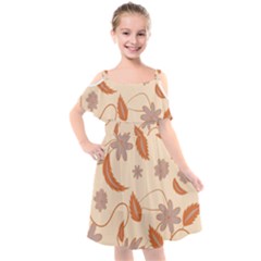 Kids  Cut Out Shoulders Chiffon Dress 