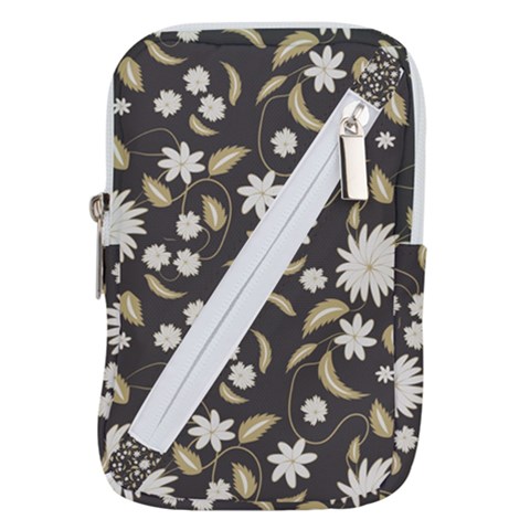 Folk flowers print Floral pattern Ethnic art Belt Pouch Bag (Large) from ArtsNow.com