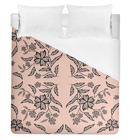 Floral folk damask pattern  Duvet Cover (Queen Size) from ArtsNow.com