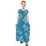 Folk flowers print Floral pattern Ethnic art Kids  Short Sleeve Maxi Dress