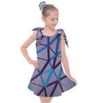 3d Lovely Geo Lines 2 Kids  Tie Up Tunic Dress