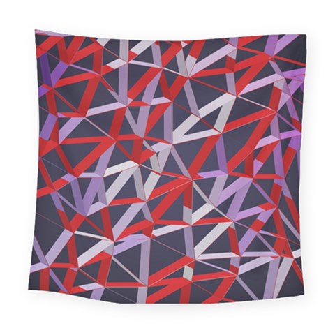 3d Lovely Geo Lines Vii Square Tapestry (Large) from ArtsNow.com
