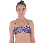 3d Lovely Geo Lines  Iv Halter Bandeau Bikini Top