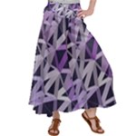3d Lovely Geo Lines  Iv Satin Palazzo Pants