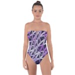 3d Lovely Geo Lines  Iv Tie Back One Piece Swimsuit