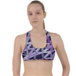 3d Lovely Geo Lines  Iv Criss Cross Racerback Sports Bra