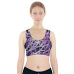 3d Lovely Geo Lines  Iv Sports Bra With Pocket