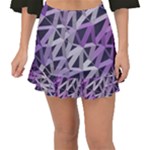 3d Lovely Geo Lines  Iv Fishtail Mini Chiffon Skirt