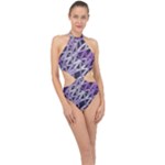 3d Lovely Geo Lines  Iv Halter Side Cut Swimsuit