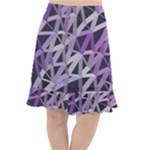 3d Lovely Geo Lines  Iv Fishtail Chiffon Skirt