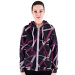 3d Lovely Geo Lines Iii Women s Zipper Hoodie