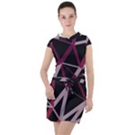 3d Lovely Geo Lines Iii Drawstring Hooded Dress