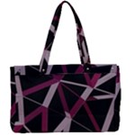 3d Lovely Geo Lines Iii Canvas Work Bag