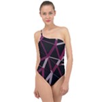 3d Lovely Geo Lines Iii Classic One Shoulder Swimsuit