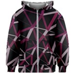 3d Lovely Geo Lines Iii Kids  Zipper Hoodie Without Drawstring