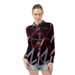 3d Lovely Geo Lines Iii Long Sleeve Chiffon Shirt