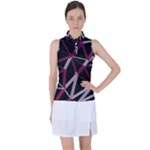 3d Lovely Geo Lines Iii Women s Sleeveless Polo Tee