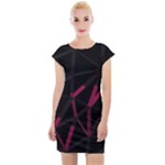 3D Lovely GEO Lines VIII Cap Sleeve Bodycon Dress