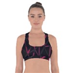 3D Lovely GEO Lines VIII Cross Back Sports Bra