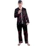 3D Lovely GEO Lines VIII Men s Long Sleeve Satin Pajamas Set