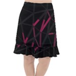 3D Lovely GEO Lines VIII Fishtail Chiffon Skirt