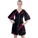 3D Lovely GEO Lines VIII Boho Button Up Dress