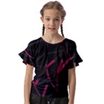 3D Lovely GEO Lines VIII Kids  Cut Out Flutter Sleeves