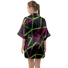 Half Sleeve Satin Kimono  