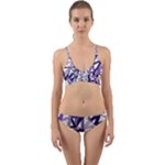 3D Lovely GEO Lines X Wrap Around Bikini Set