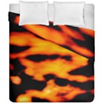 Orange Waves Abstract Series No2 Duvet Cover Double Side (California King Size)