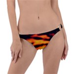 Orange Waves Abstract Series No2 Ring Detail Bikini Bottom