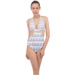Gift Boxes Halter Front Plunge Swimsuit