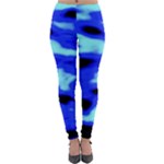 Blue Waves Abstract Series No11 Lightweight Velour Leggings