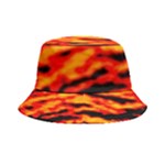 Red  Waves Abstract Series No14 Inside Out Bucket Hat