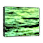 Green  Waves Abstract Series No13 Deluxe Canvas 20  x 16  (Stretched)