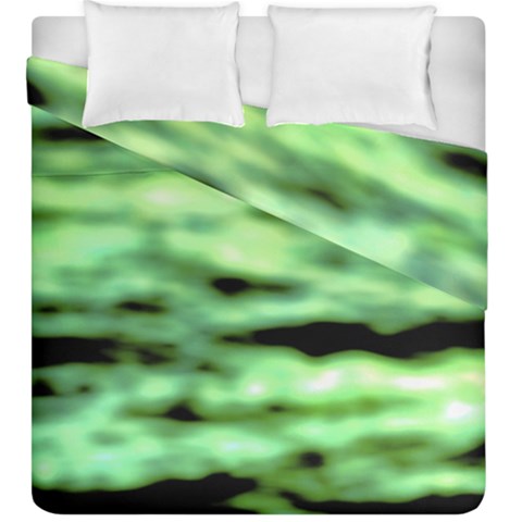 Green  Waves Abstract Series No13 Duvet Cover Double Side (King Size) from ArtsNow.com
