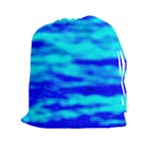 Blue Waves Abstract Series No12 Drawstring Pouch (2XL)