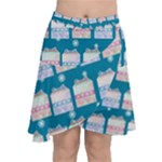 Gift Boxes Chiffon Wrap Front Skirt