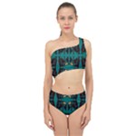 Abstract geometric design    Spliced Up Two Piece Swimsuit