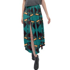 Velour Split Maxi Skirt 