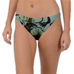 Floral pattern paisley style Paisley print.  Band Bikini Bottom