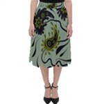 Floral pattern paisley style Paisley print.  Classic Midi Skirt