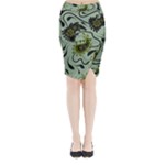 Floral pattern paisley style Paisley print.  Midi Wrap Pencil Skirt