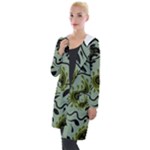 Floral pattern paisley style Paisley print.  Hooded Pocket Cardigan