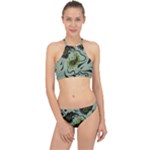 Floral pattern paisley style Paisley print.  Racer Front Bikini Set