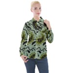 Floral pattern paisley style Paisley print.  Women s Long Sleeve Pocket Shirt