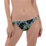 Floral pattern paisley style Paisley print.  Ring Detail Bikini Bottom